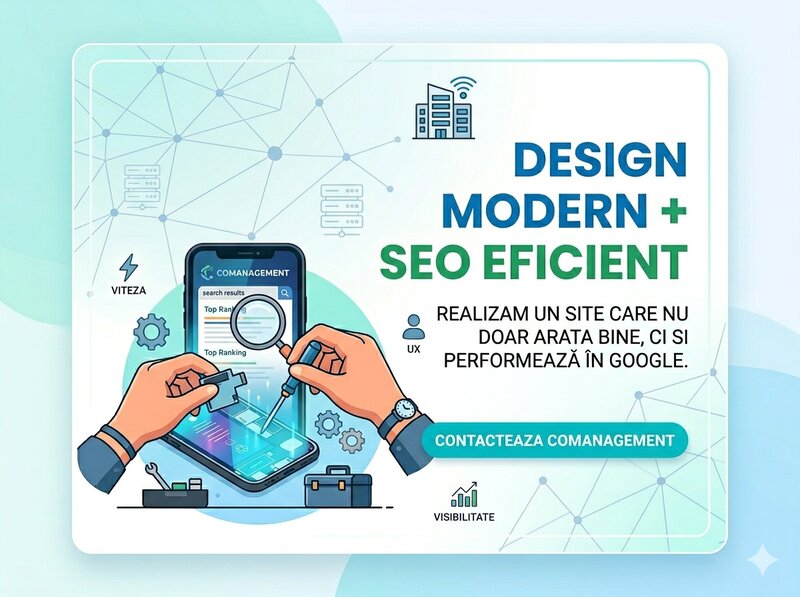 Comanagement - creare site-uri de prezentare WordPress, web design modern si optimizare SEO